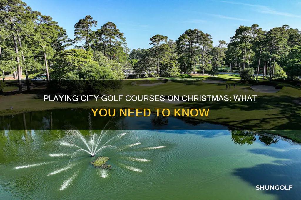 can you play city golf courses on christmas