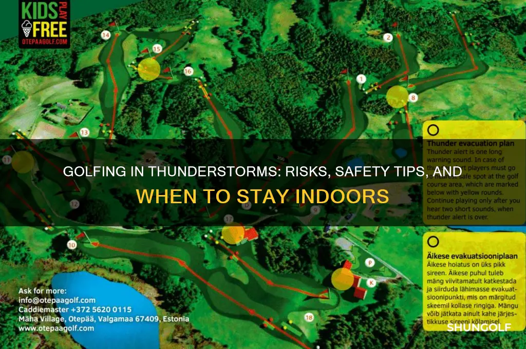 can you play golf in a thunderstorm
