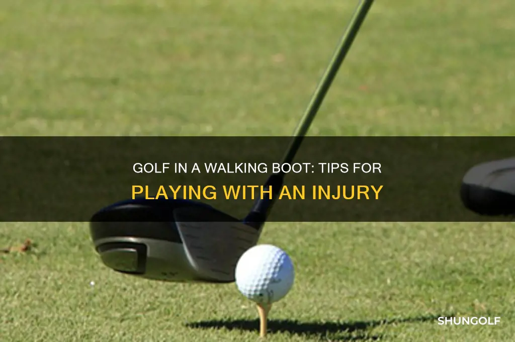 can you play golf in a walking boot