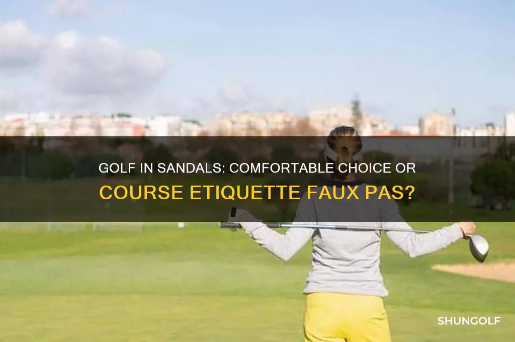 can you play golf in sandals