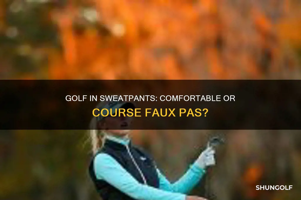 can you play golf in sweatpants