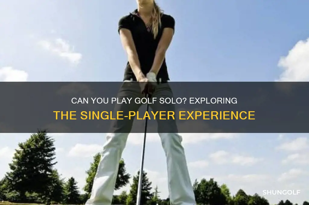 can you play golf it single pllayer