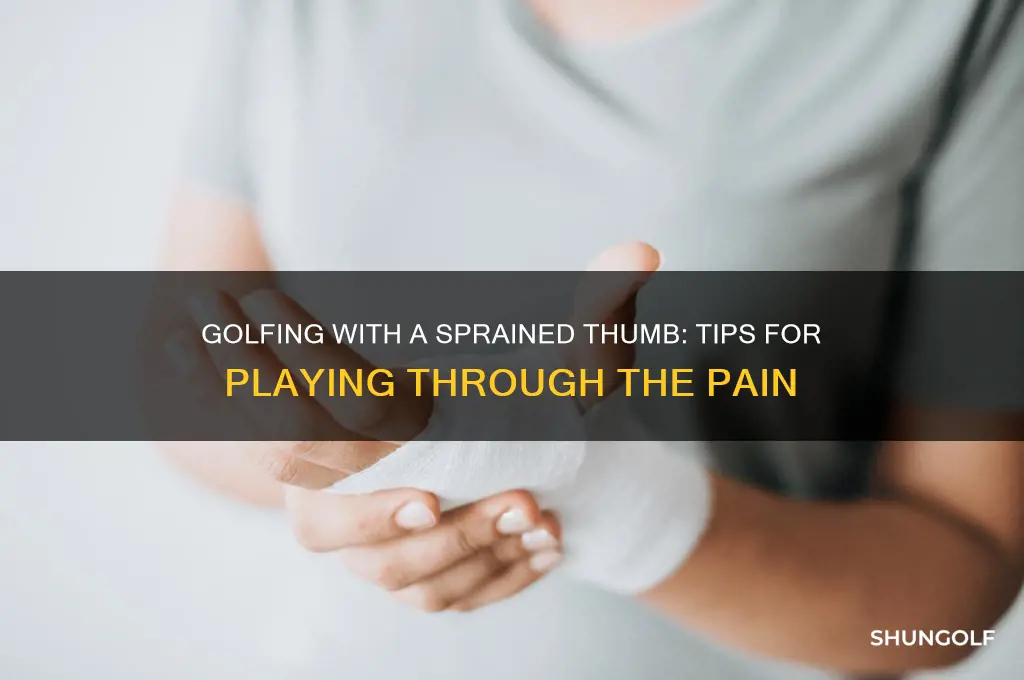 can you play golf with a sprained thumb