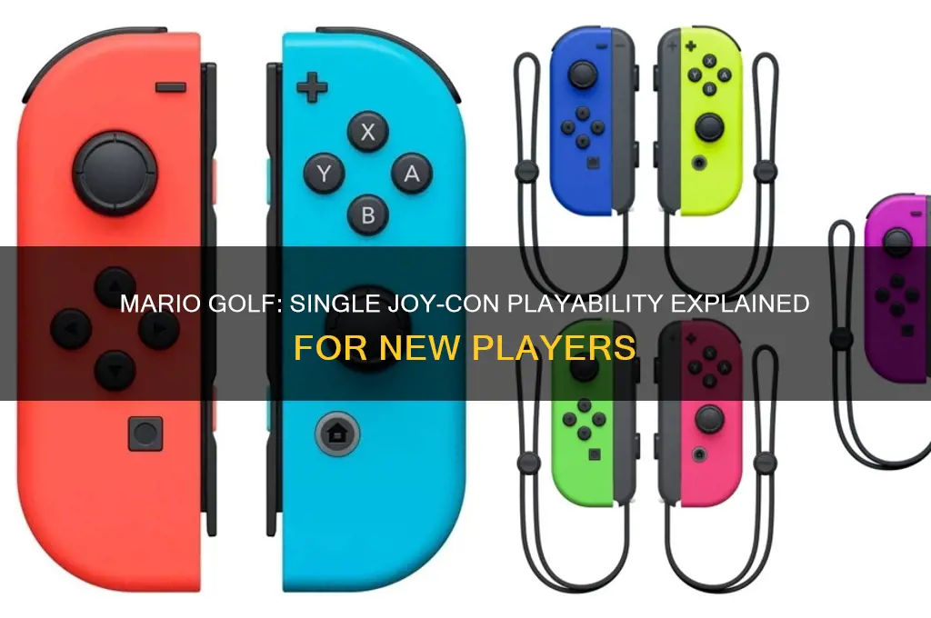 can you play mario golf with one joy con