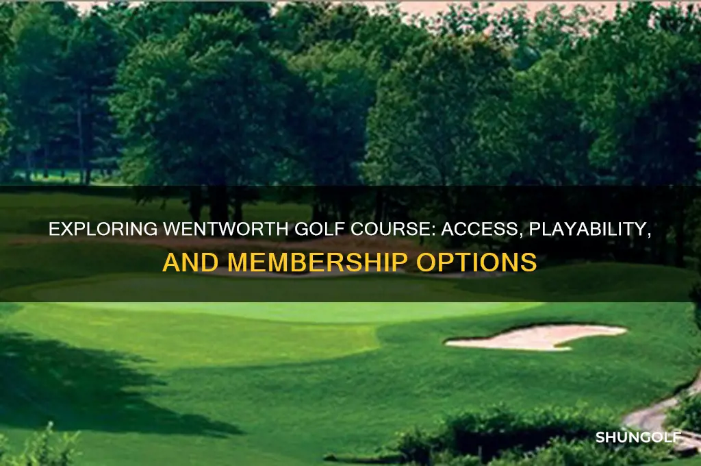 can you play wentworth golf course