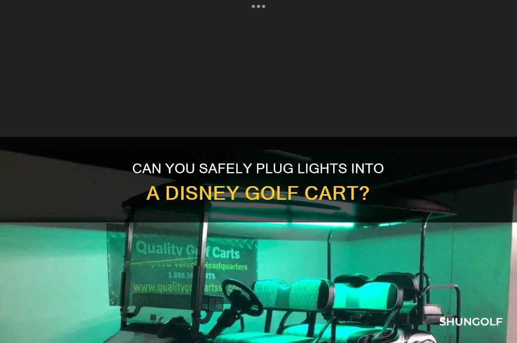 can you plug lights into disney golf cart