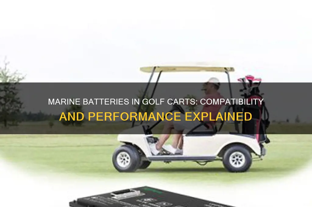 can you put marine batteries in a golf cart