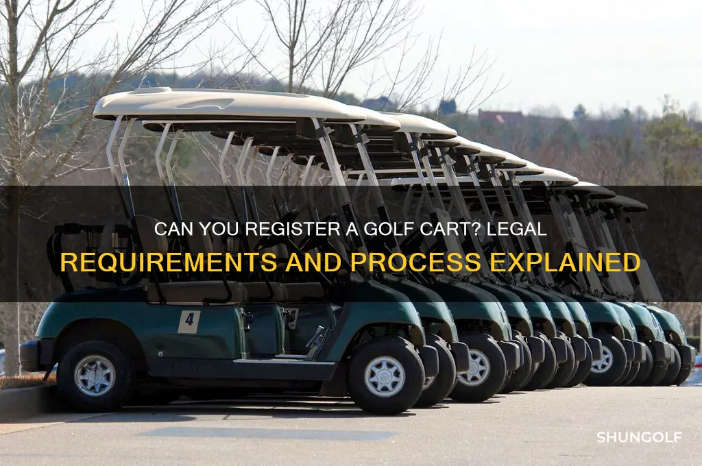 can you register a golf cart