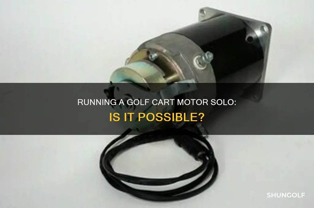 can you run a golf cart motor by it self