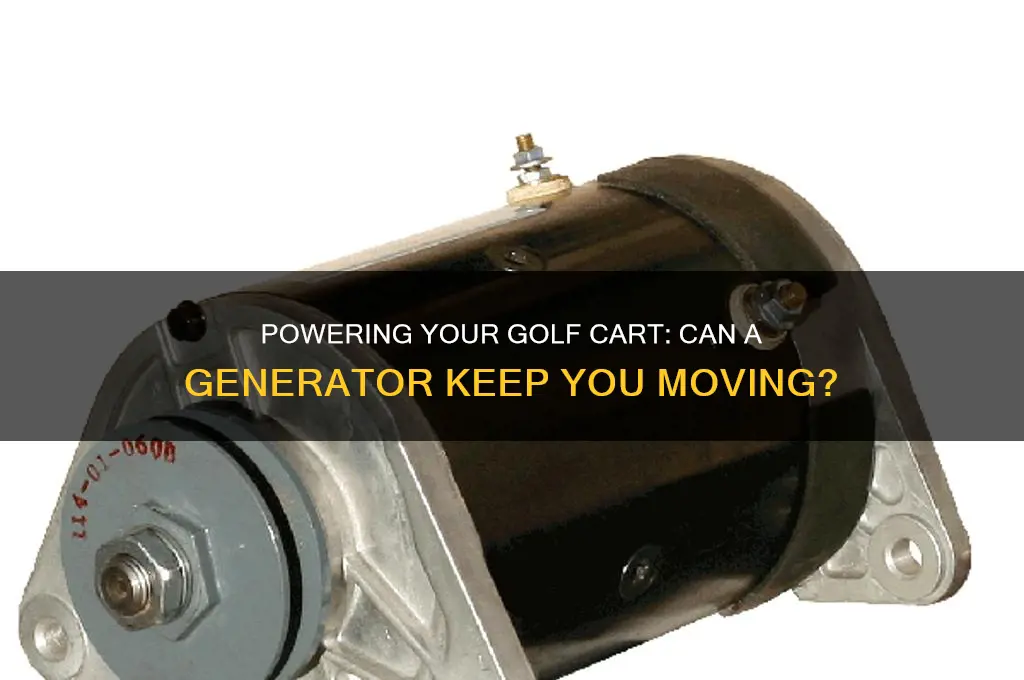 can you run a golf cart on a generator