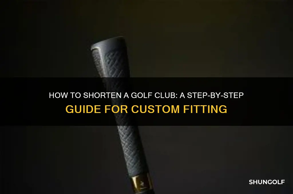 can you shorten a golf club