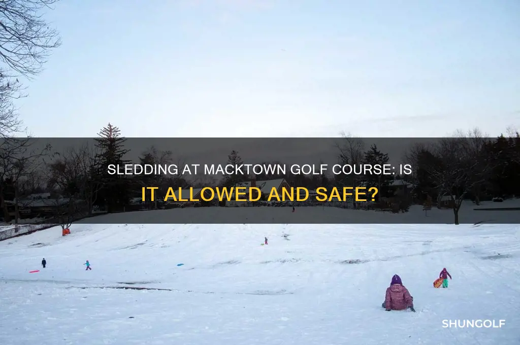 can you sled at macktown golf course