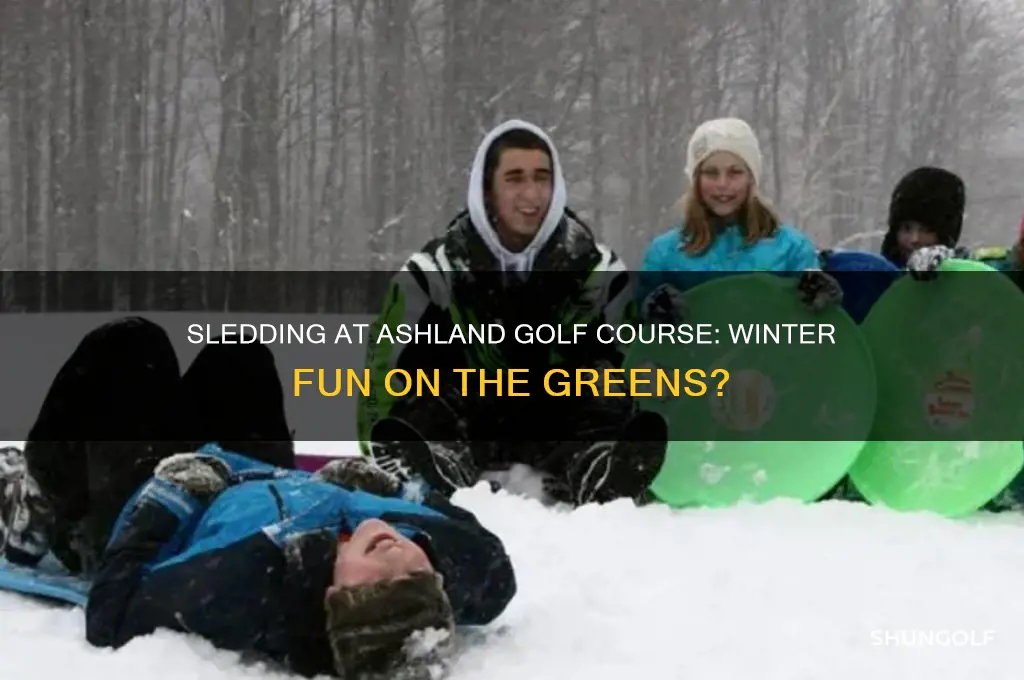can you sled at the ashland golf course