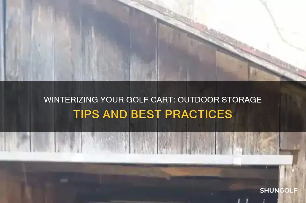 can you store a golf cart outside in the winter
