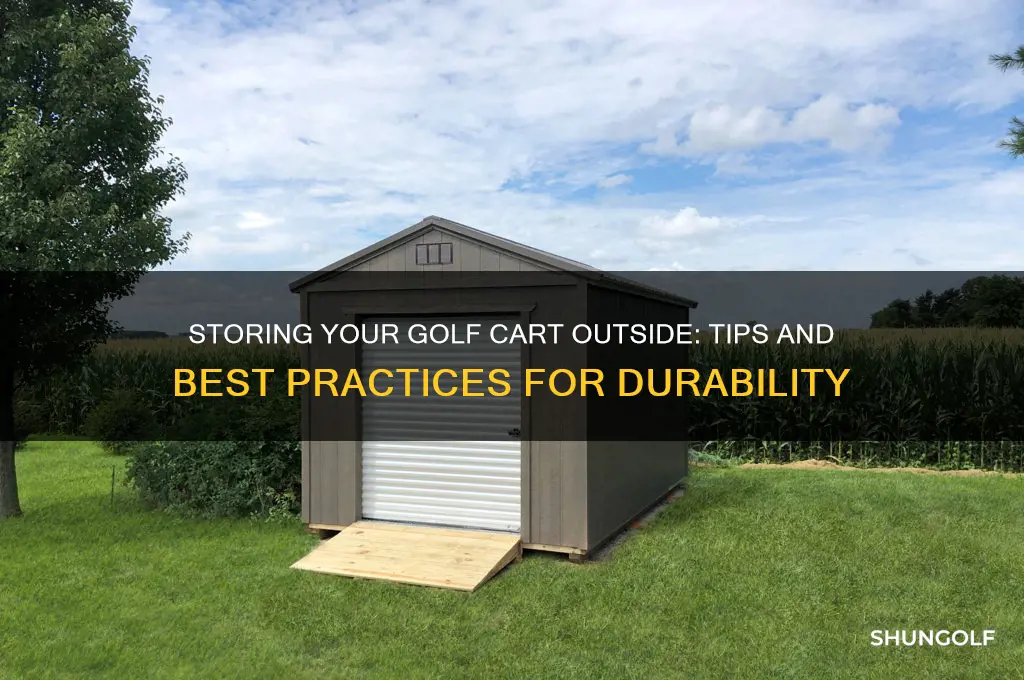 can you store a golf cart outside