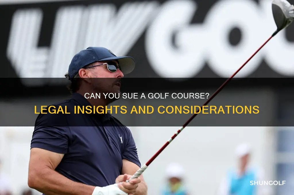 can you sue a golf course
