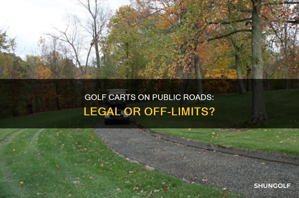 can you take a golf cart on public roads