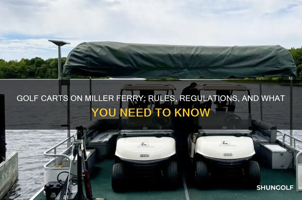 can you take a golf cart on the miller ferry