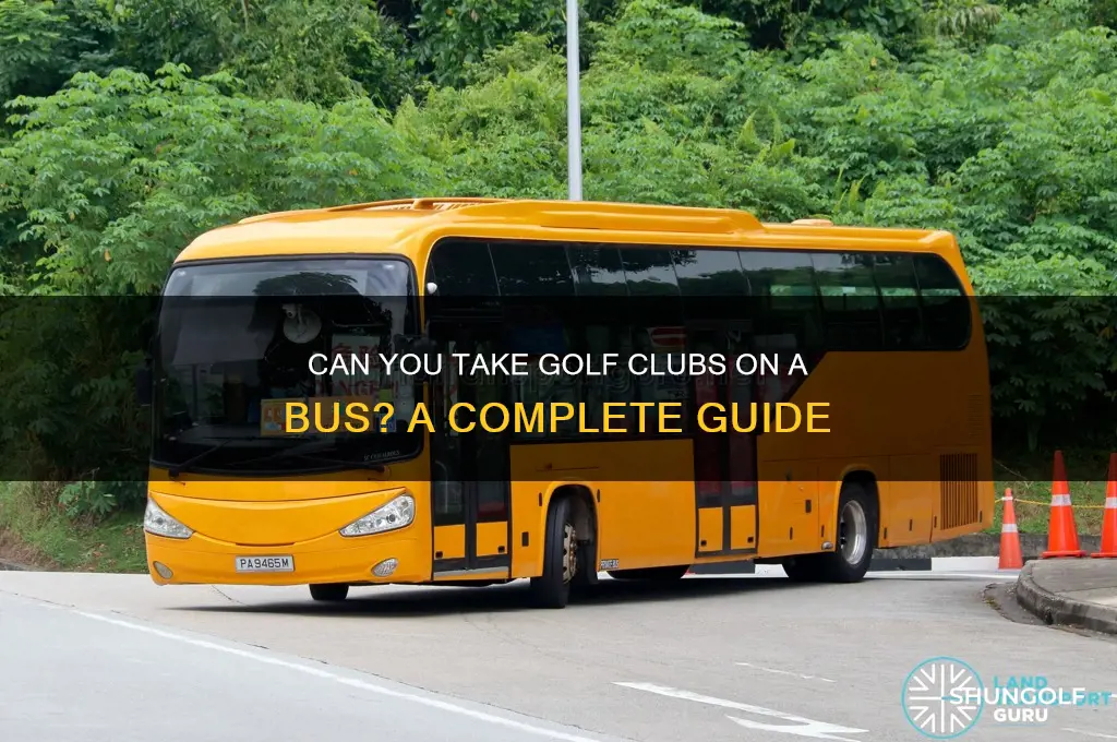 can you take golf clubs on a bus
