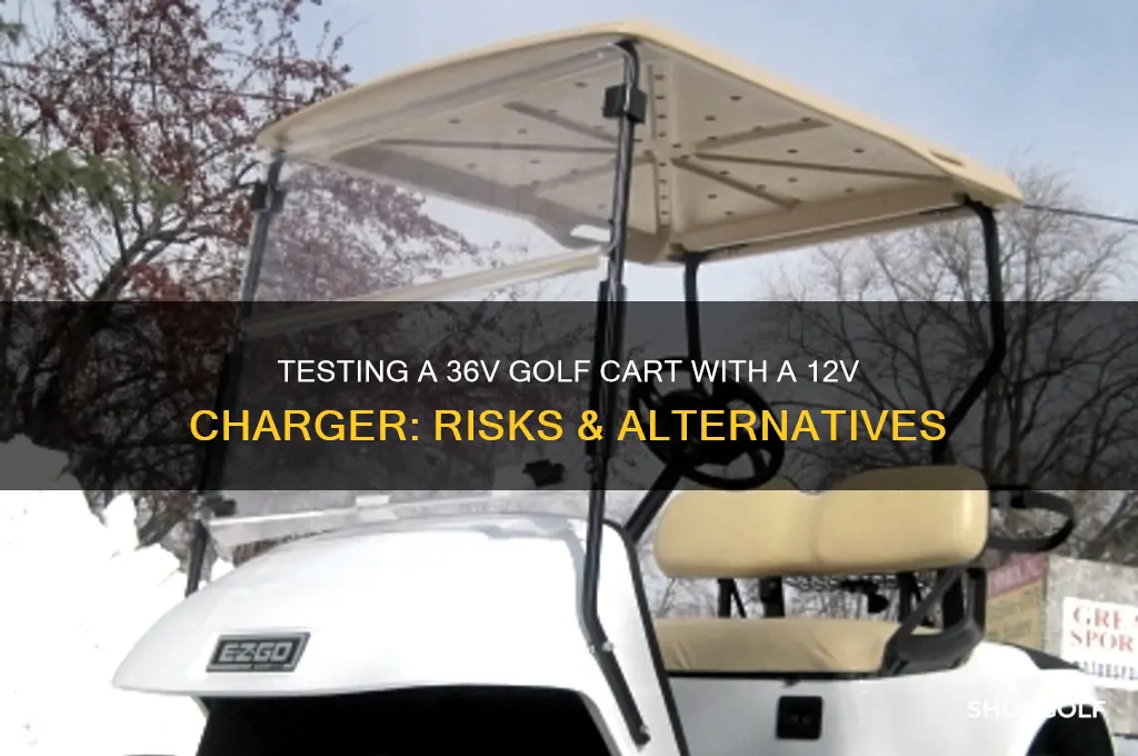 can you test a 36v golf cart with 12v charger