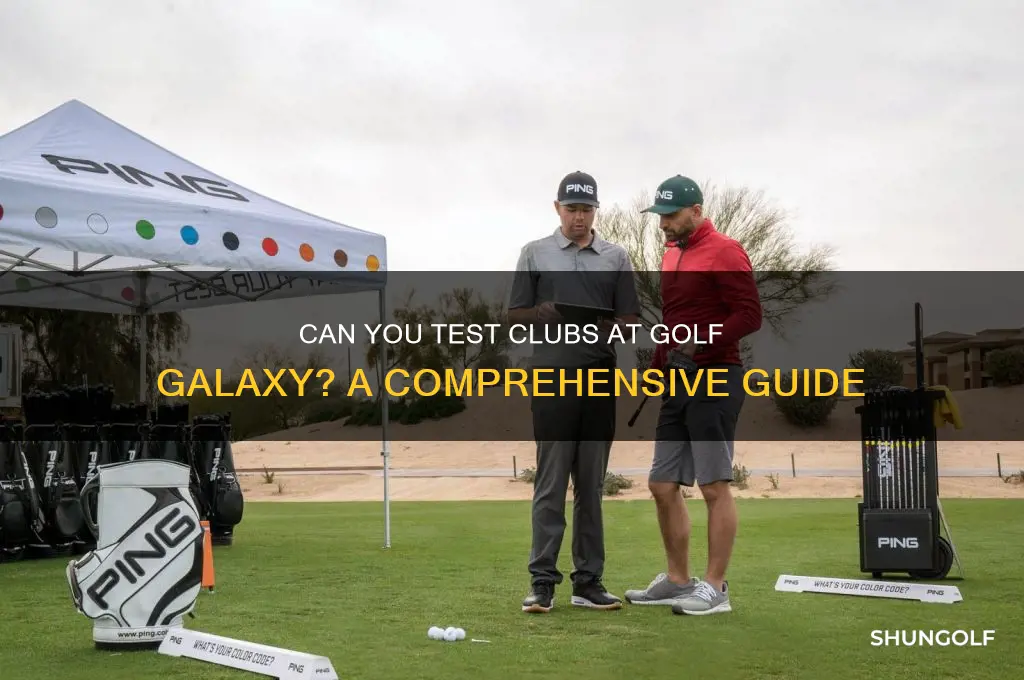 can you test clubs at golf galaxy