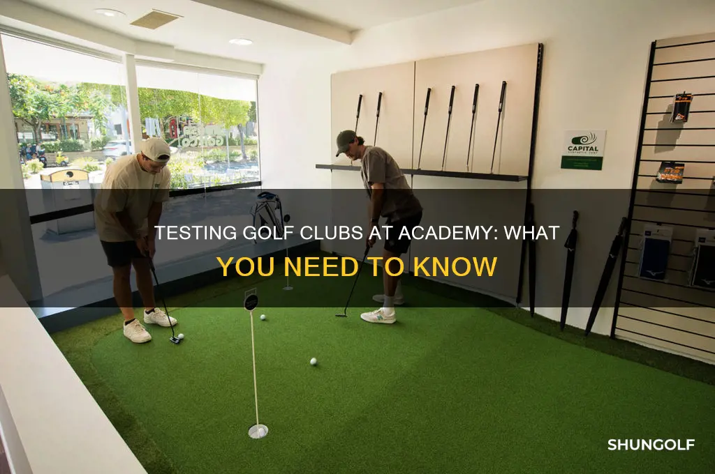 can you test golf clubs at academy