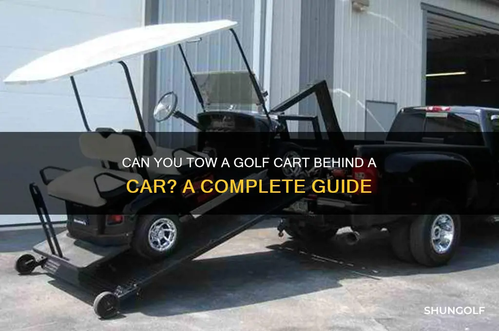 can you tow a golf cart behind a car