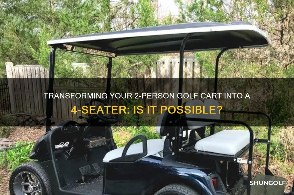 can you turn 2 person golf cart in 4