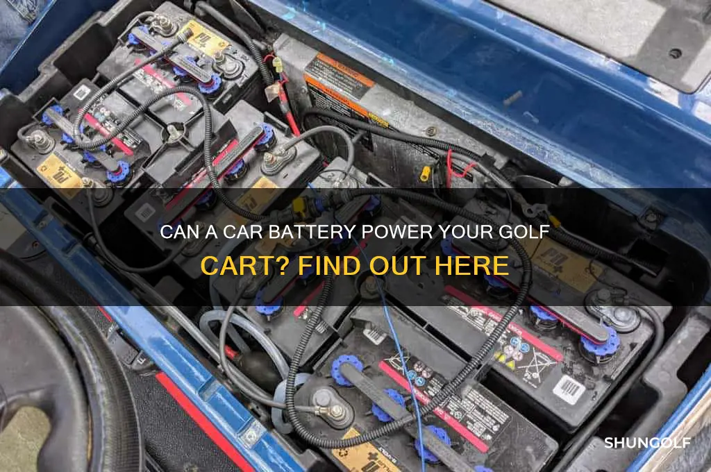 can you use a car baaery on a golf cart