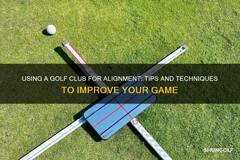 can you use a club for alignment in golf