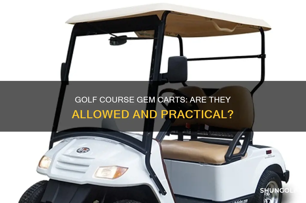 can you use a gem cart on a golf course