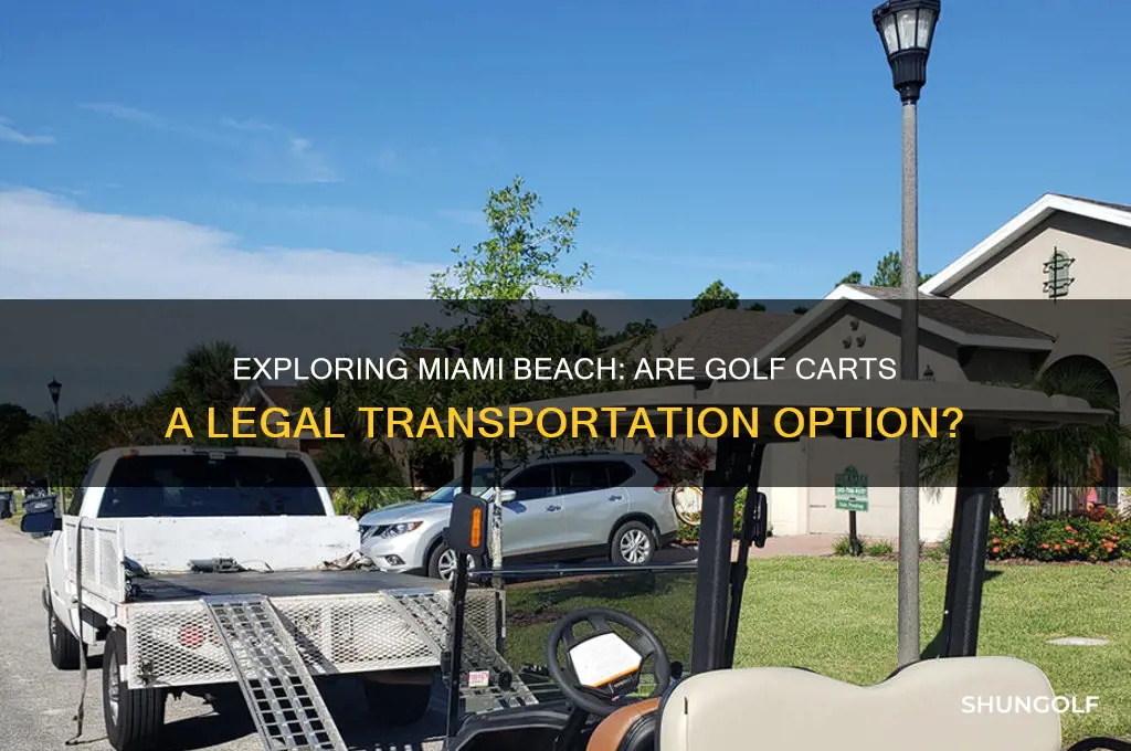can you use a golf cart in miami beach