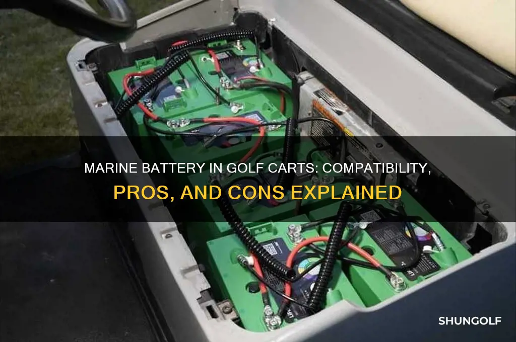 can you use a marine battery in a golf cart