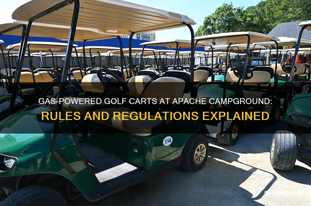 can you use gas powered golf carts at apache campground