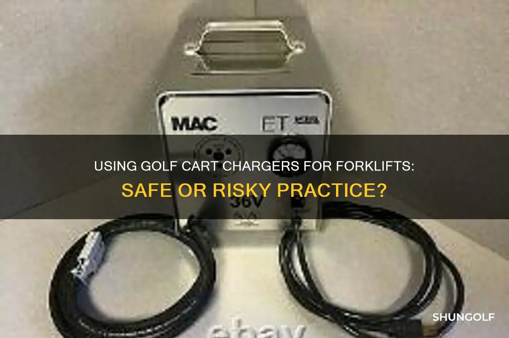 can you use golf cart charger on forklift