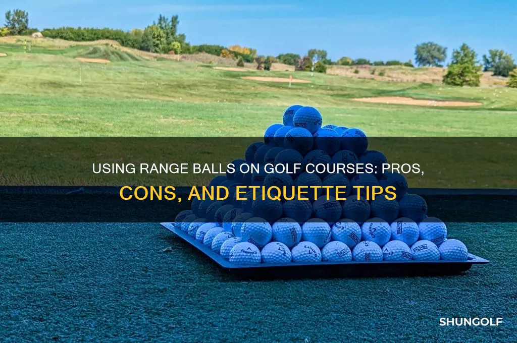 can you use range balls on a golf course