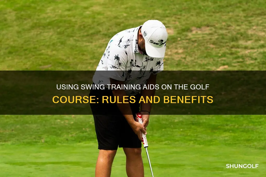 can you use swing training aids on golf course