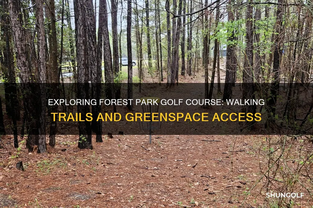 can you walk at forest park golf course
