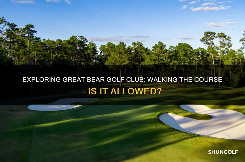 can you walk at great bear golf club