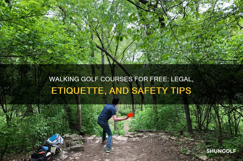 can you walk on a golf course without paying