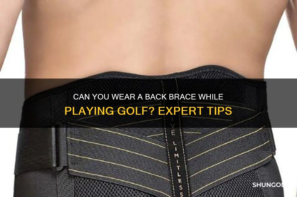 can you wear a back brace while playing golf