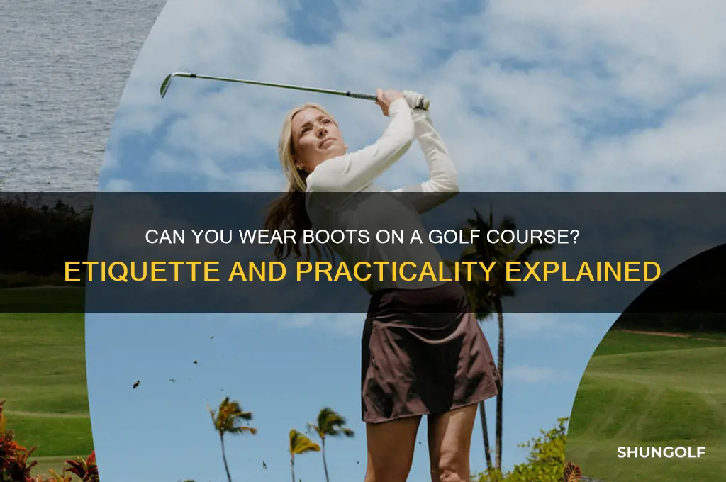 can you wear boots on a golf course