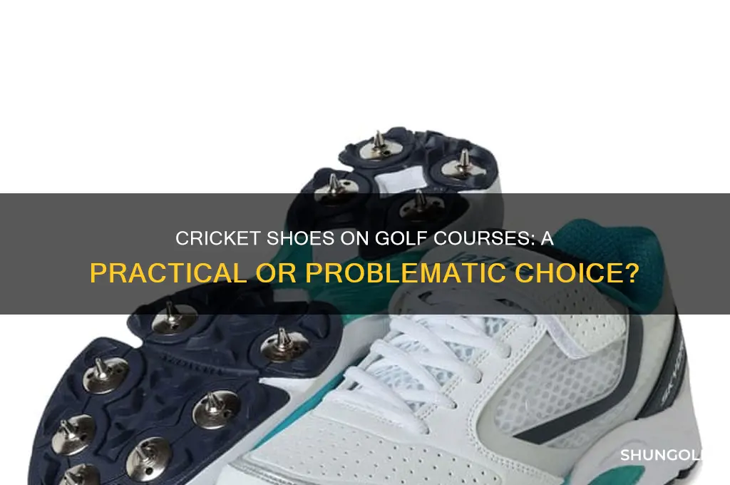 can you wear cricket shoes on a golf course