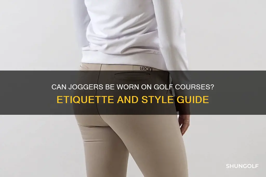 can you wear joggers on a golf course