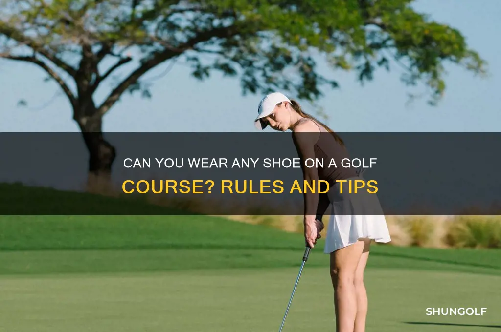 can you where any shoe on golf course