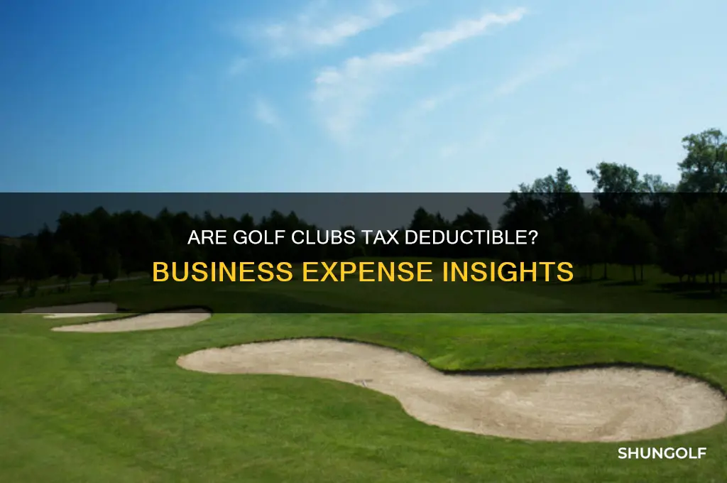 can you write off golf clubs as a business expense