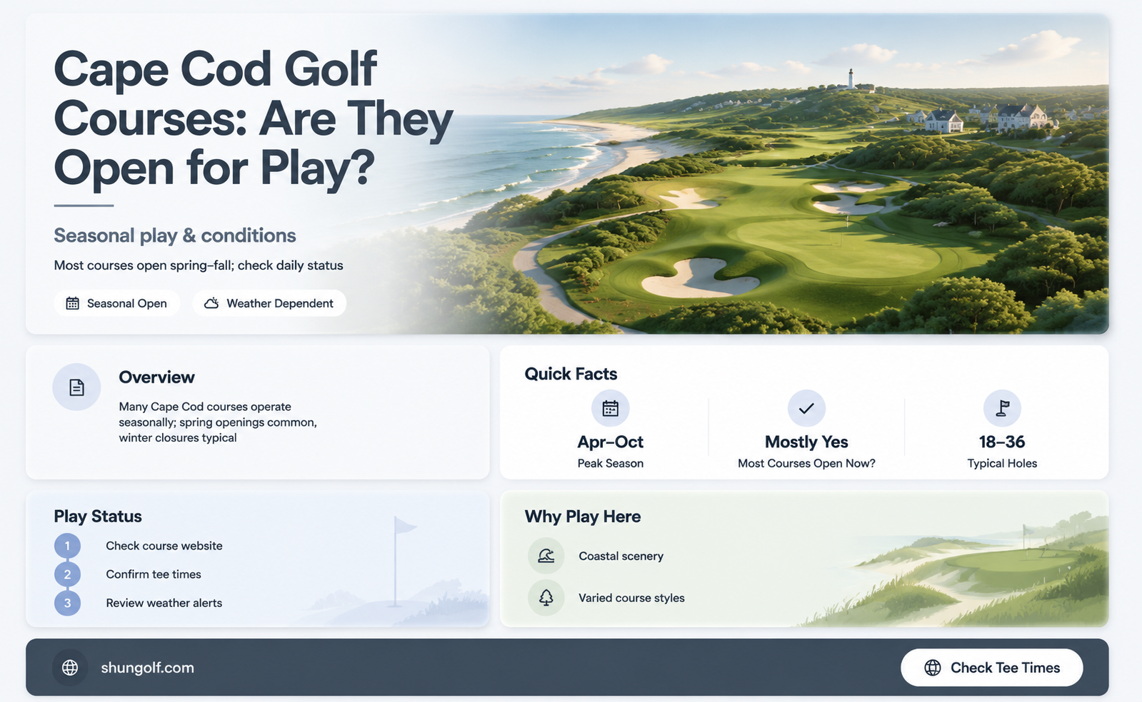 are golf courses open on cape cod