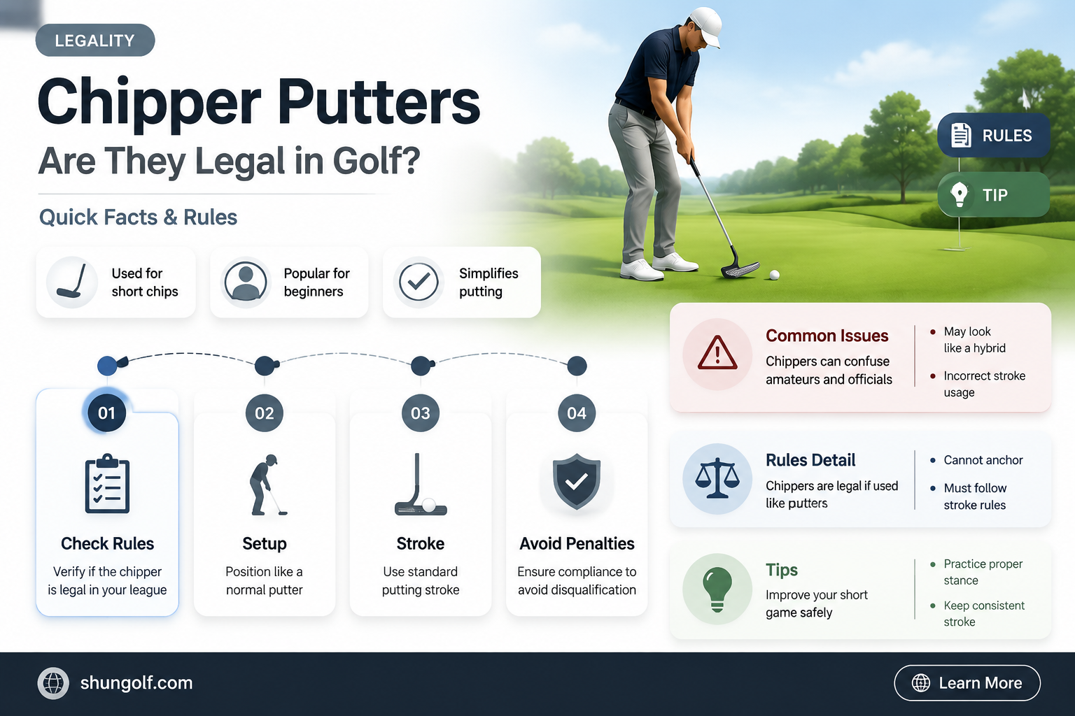 are chipper putters legal in golf
