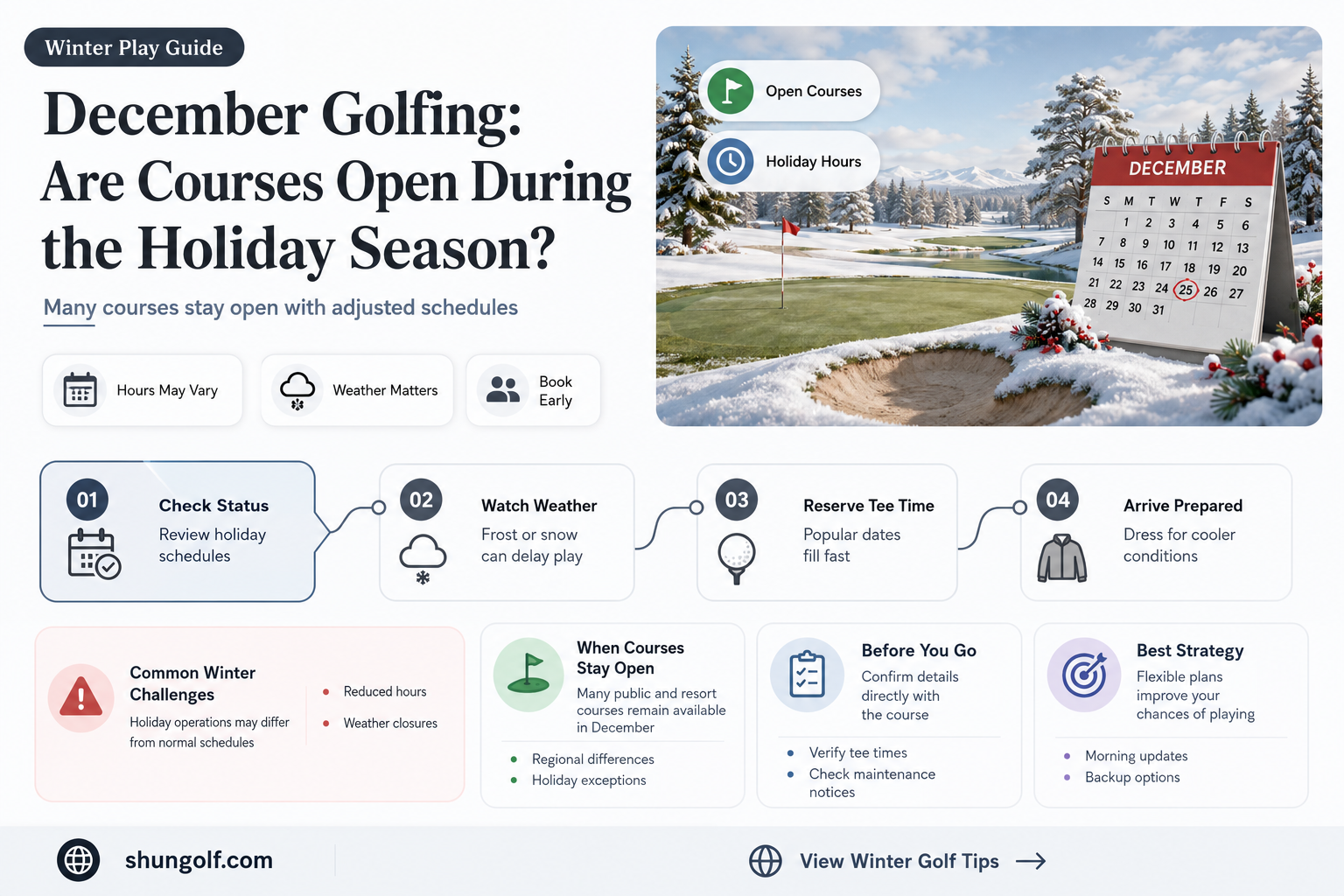 are golf courses open in december