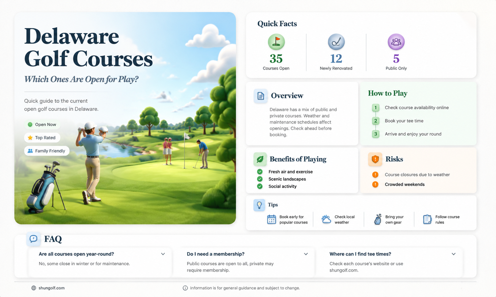 are any golf courses open in delaware
